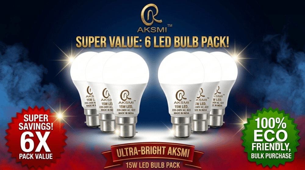 15 watt led bulb pack of 6